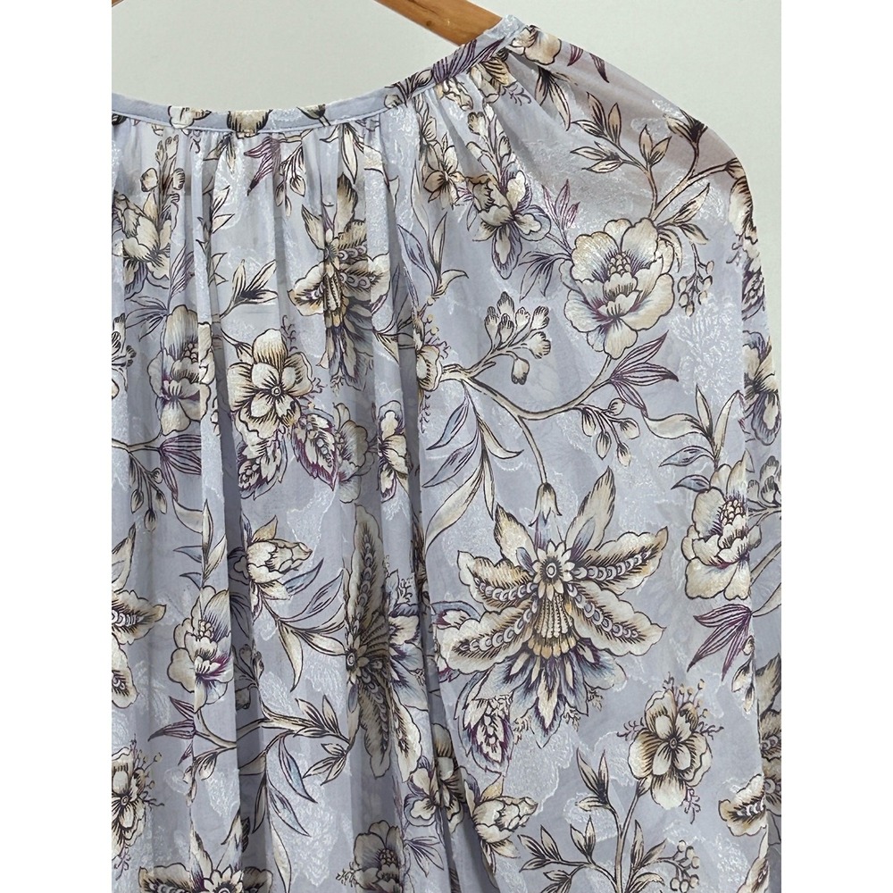 Cupio Womens‎ Puff Short Sleeve Blue Tye Dye Top Size X-Large - Picture 13 of 14